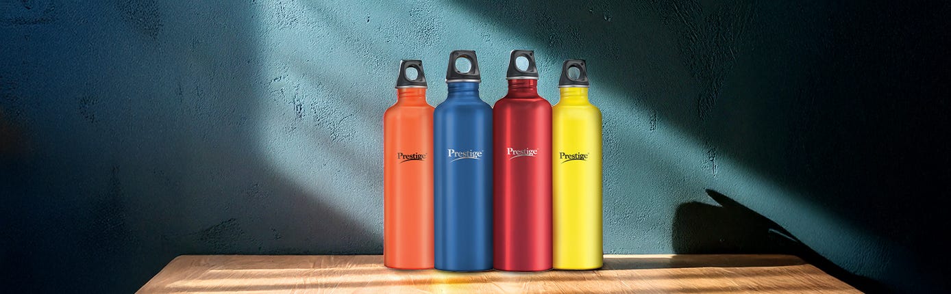 Prestige Coloured Stainless Steel Water Bottle (PSWBC 13) 750Ml Each