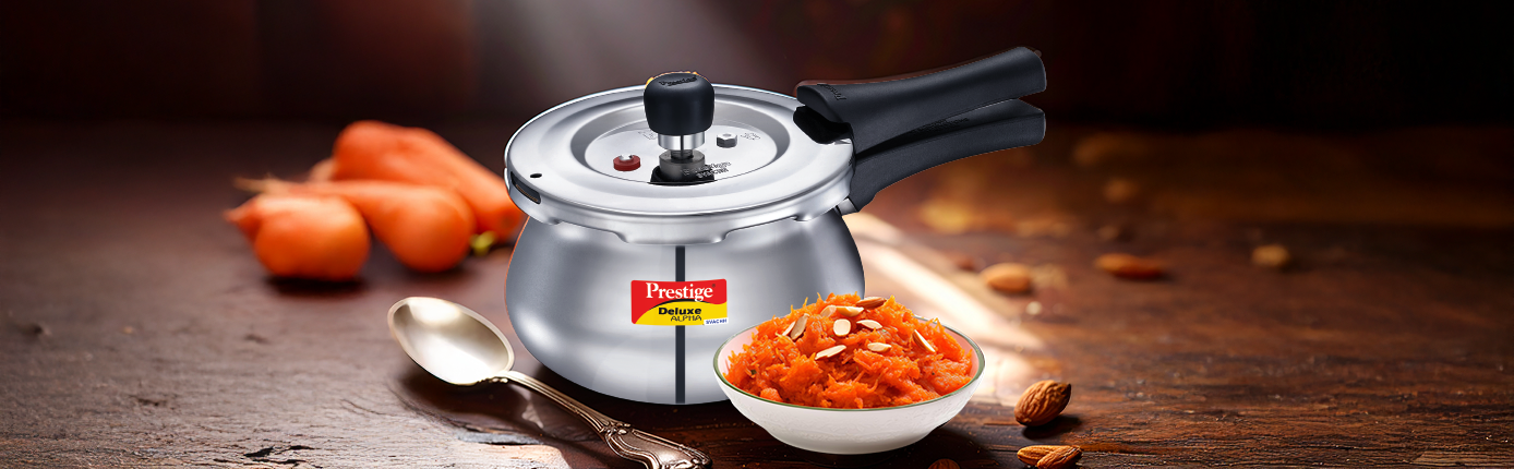Carrot Halwa in Prestige Deluxe Alpha Pressure Cooker (PDAPC-3L)