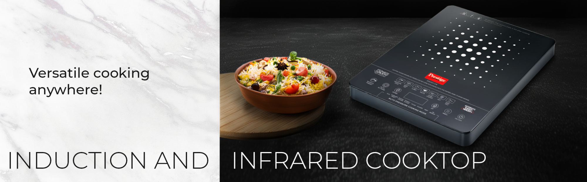 1200W-1500W Induction/Infrared Cooktops